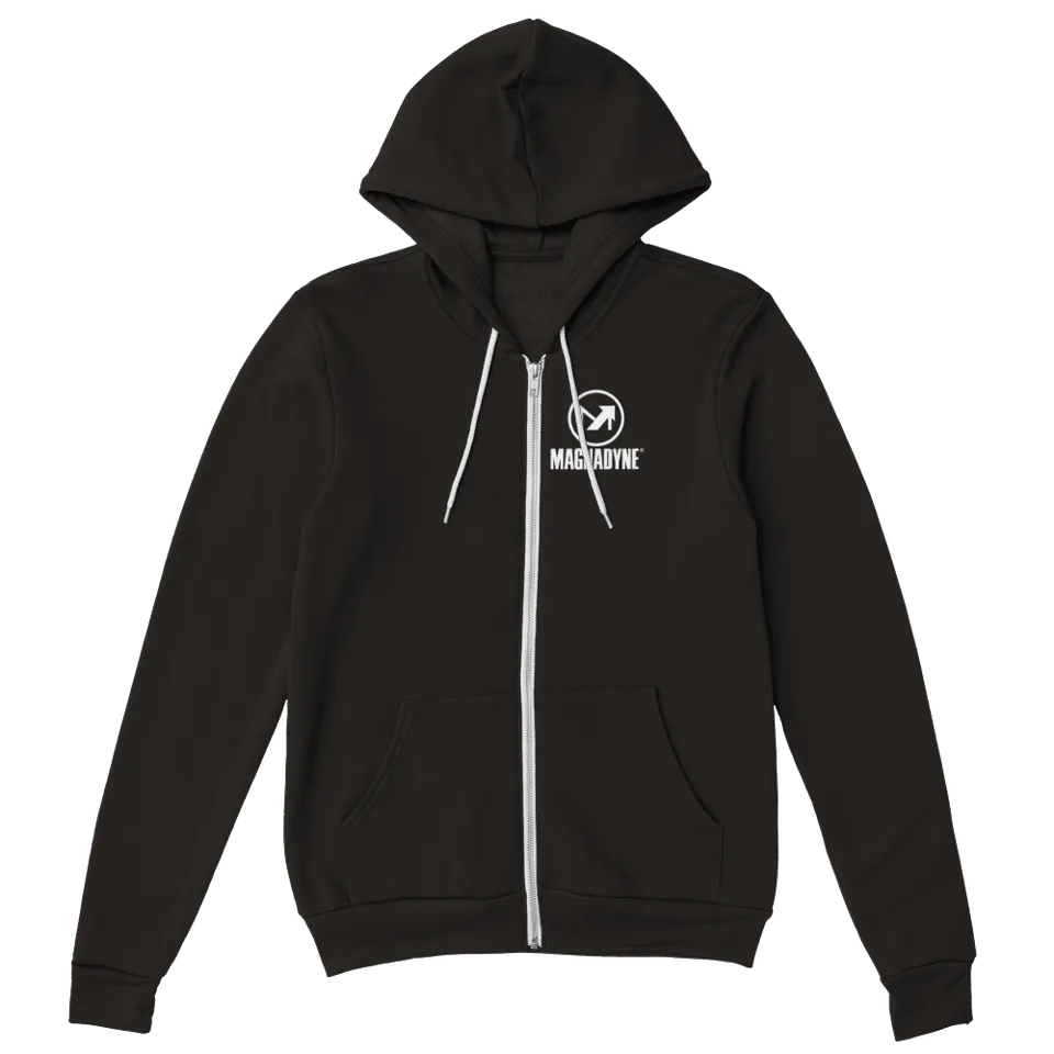 Magnedyne felpa zip premium con cappuccio unisex cotone
