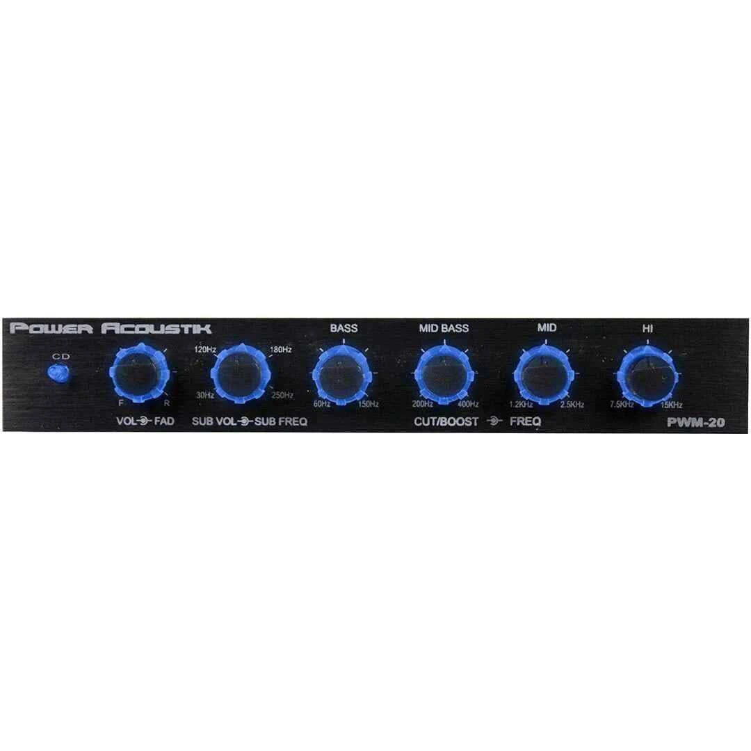 Power Acoustik PWM-20 equalizzatore auto 4 bande parametriche