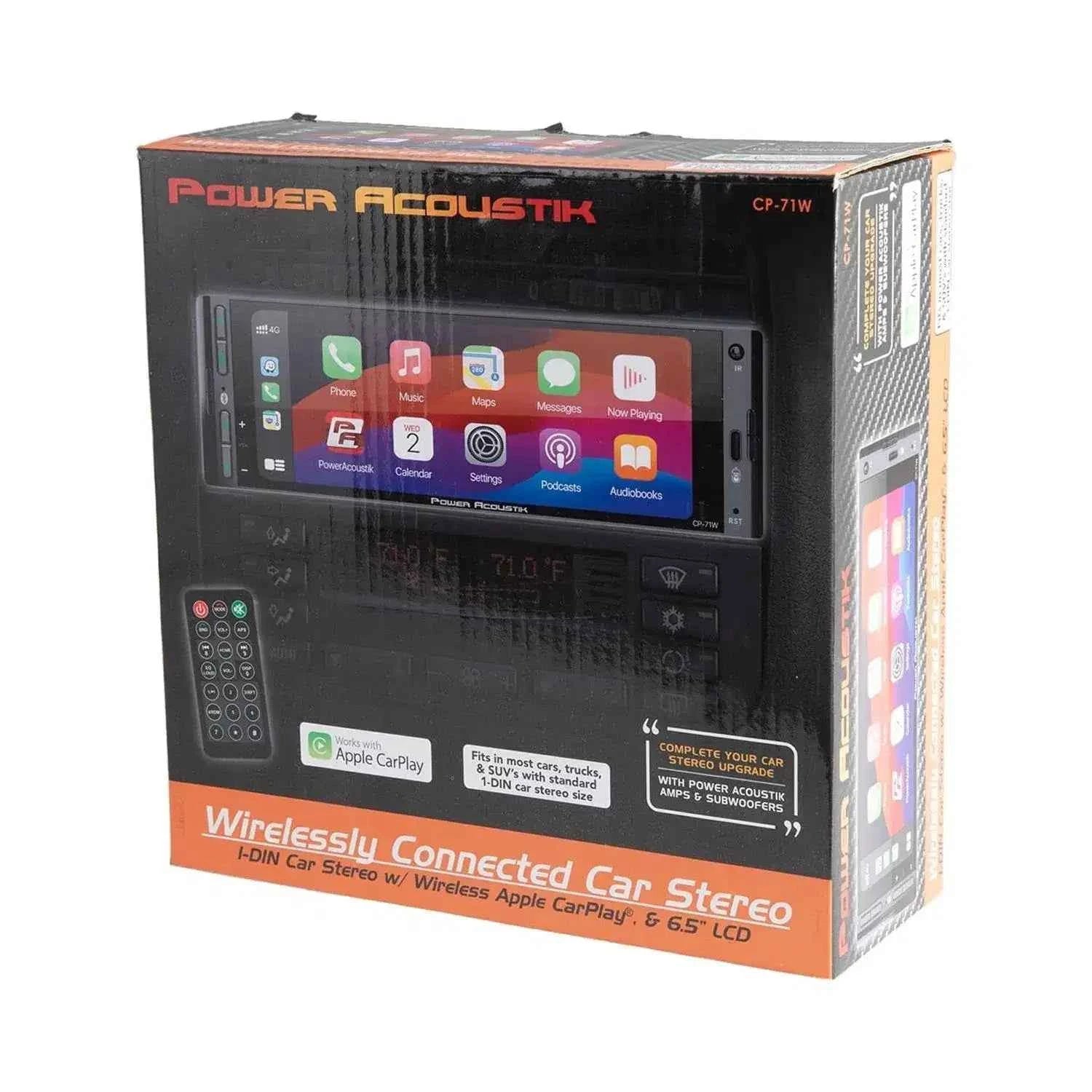 Power Acoustik CP-71W Autoradio 1 DIN 6,5" CarPlay Wireless