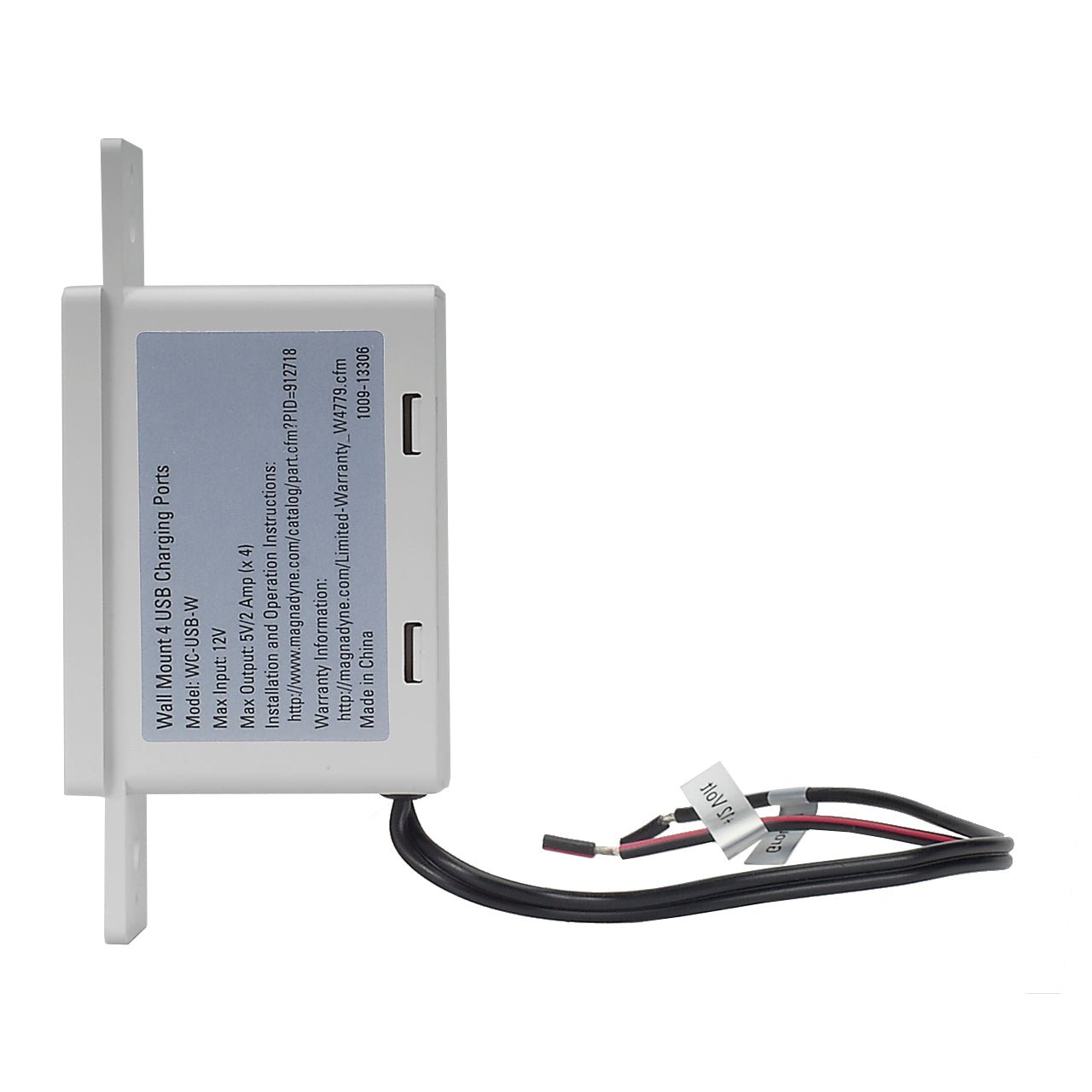 Magnedyne WCP-USB presa USB parete bianca 4 porte 2A