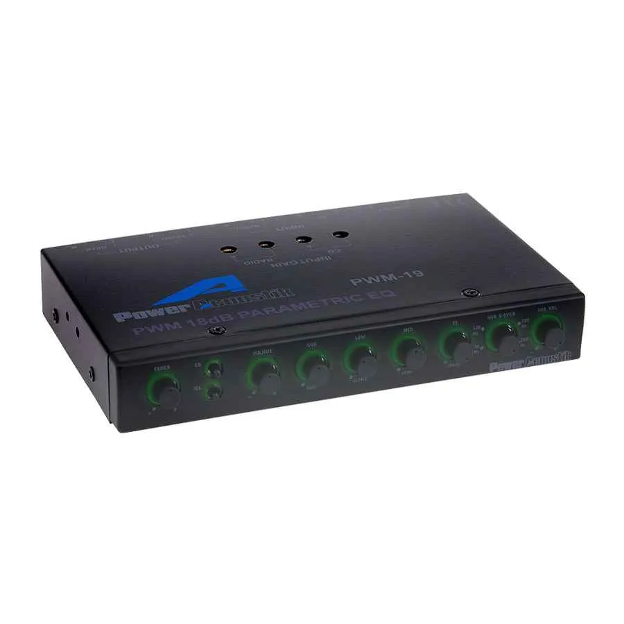Power Acoustik PWM-19 Equalizzatore Auto 4 Bande con Sub