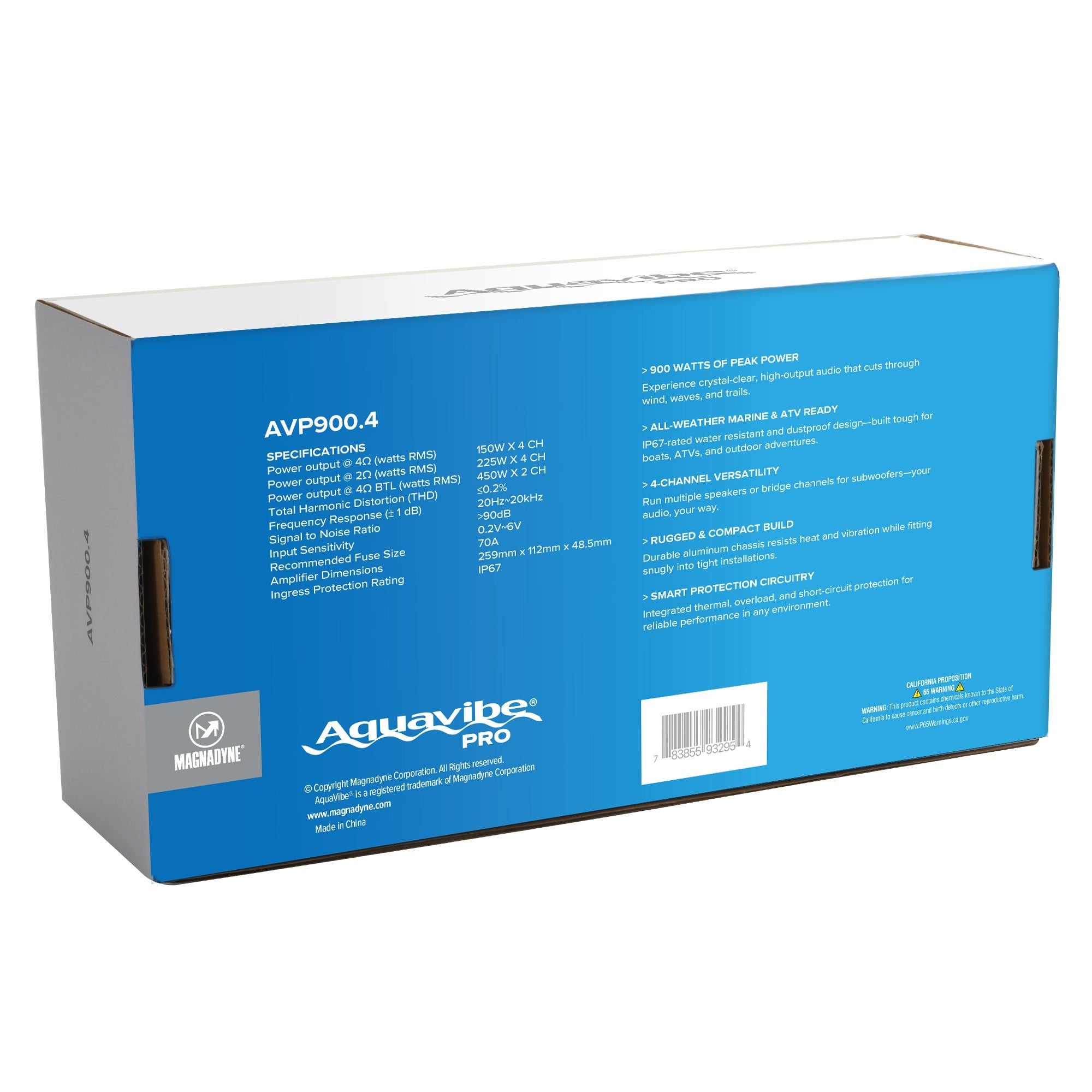 Magnedyne AquaVibe AVP900.4 Amplificatore 4 Canali 900W IP67