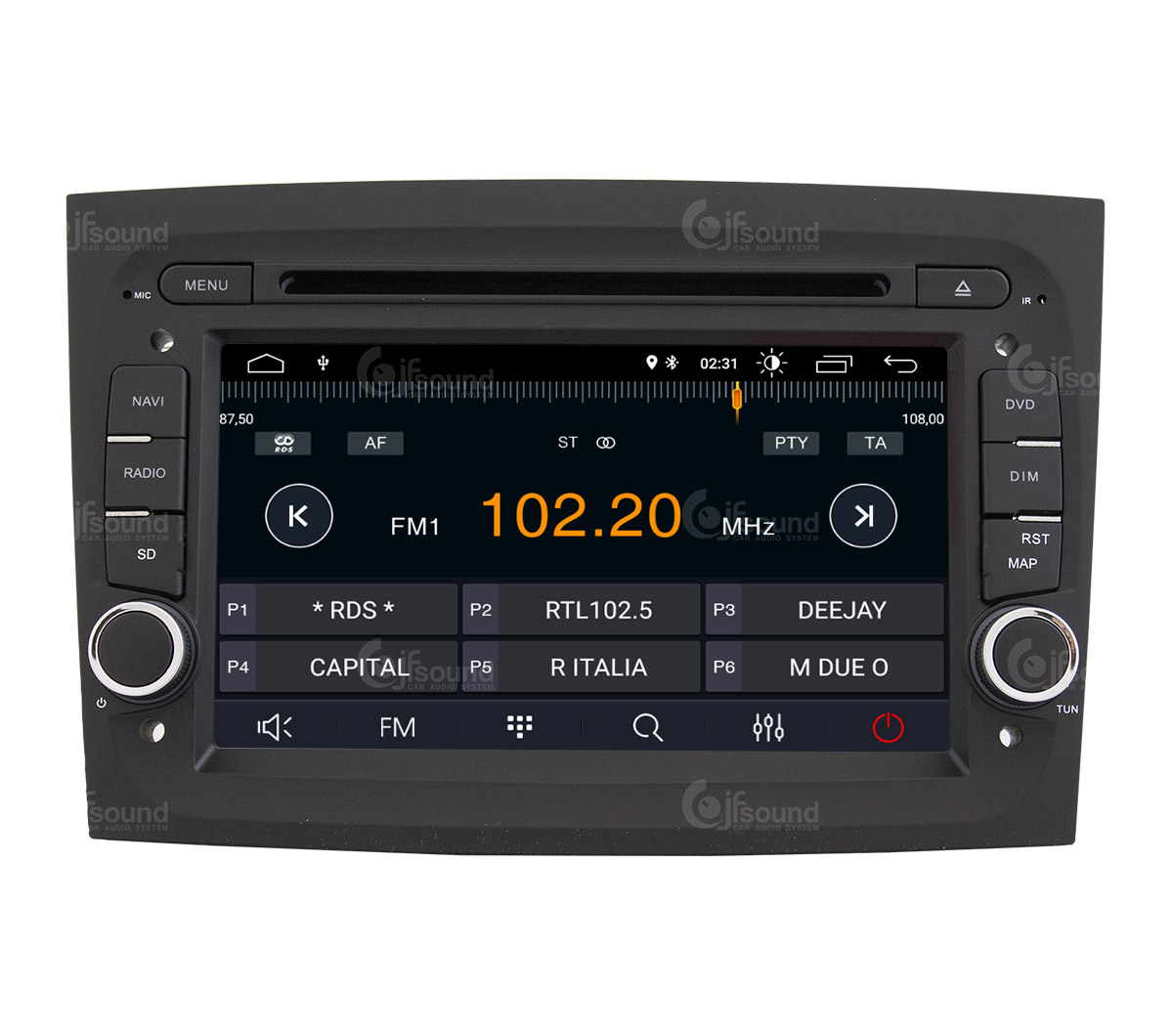 JFSound X7C-PRO JF-037FD-X7C-PRO autoradio Android Fiat Doblò DSP