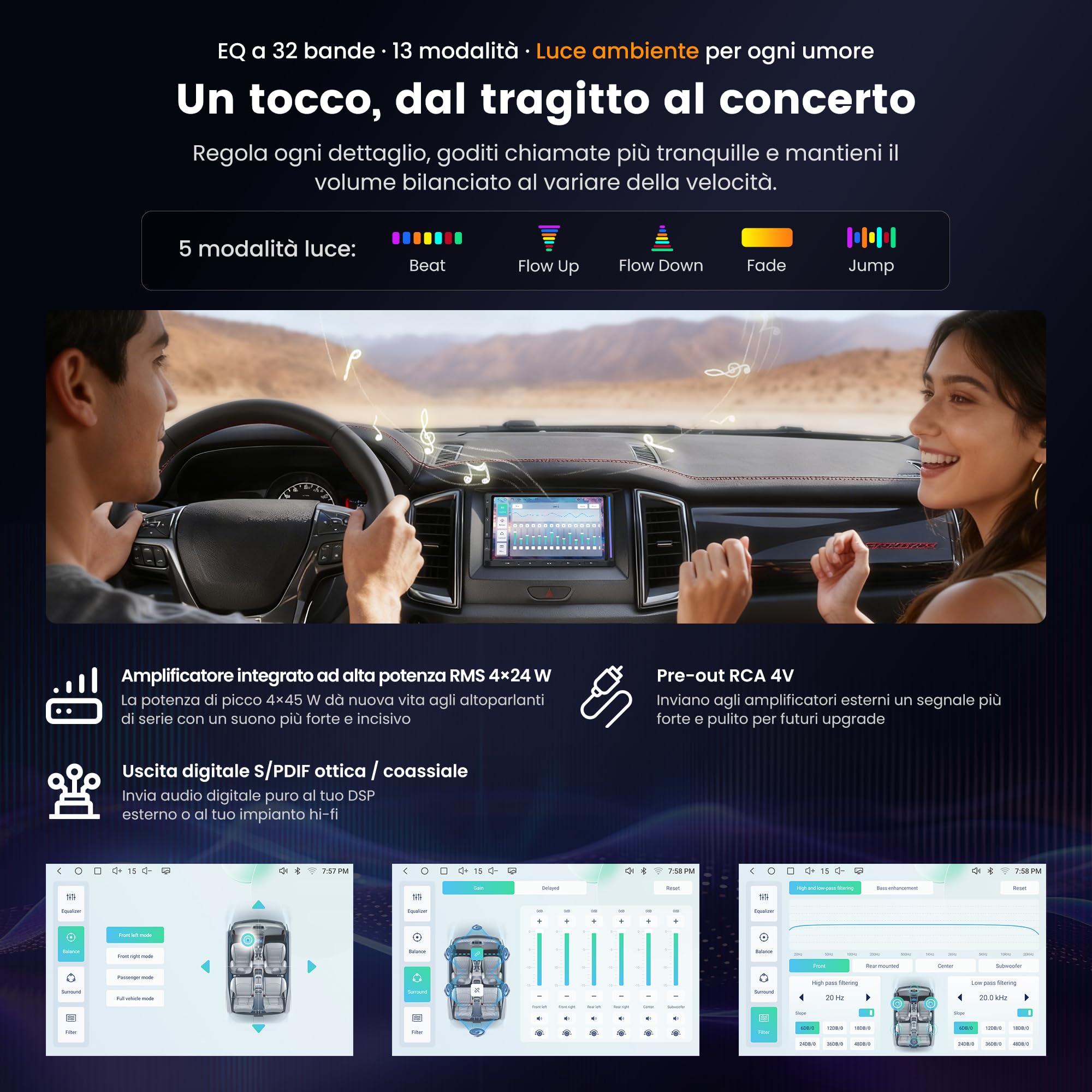 ATOTOZONE Car Stereo S8 Gen4 Autoradio 2DIN 7" 4+64GB 4G