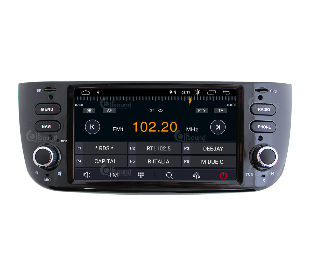 JFSound X7C-PRO JF-132FL autoradio Android per Fiat Punto EVO DSP