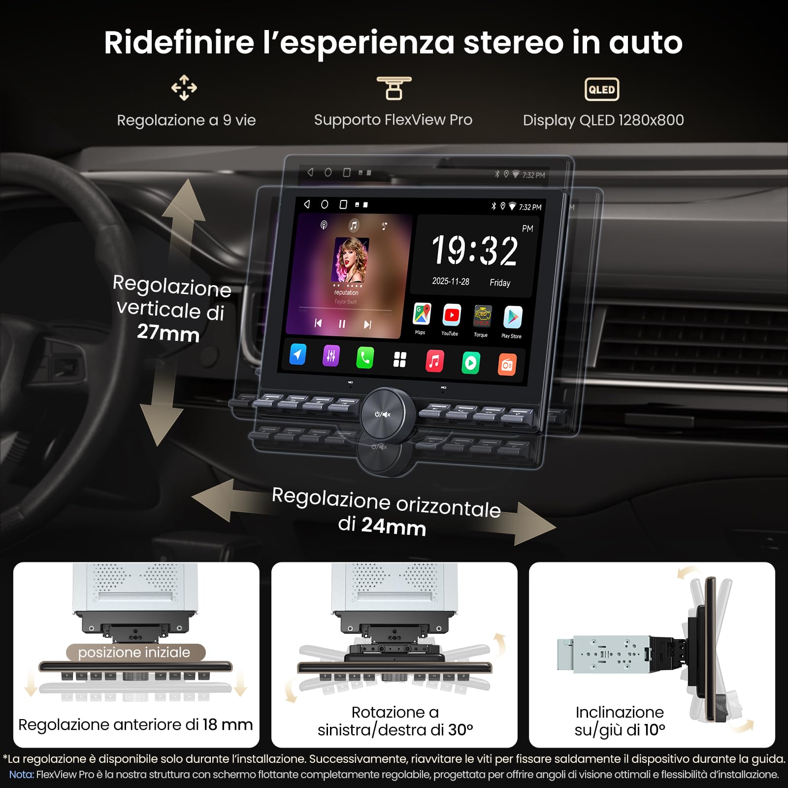 ATOTOZONE Car Stereo A5L Autoradio Android 10,1" QLED