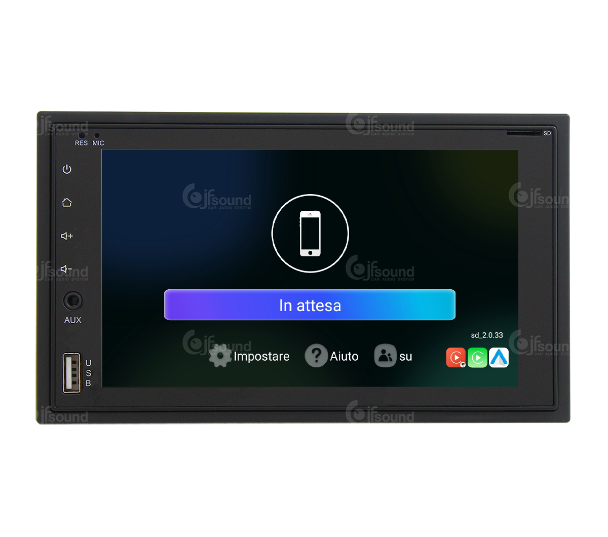 JFSound UP-PRO autoradio Android auto sistema custom wireless