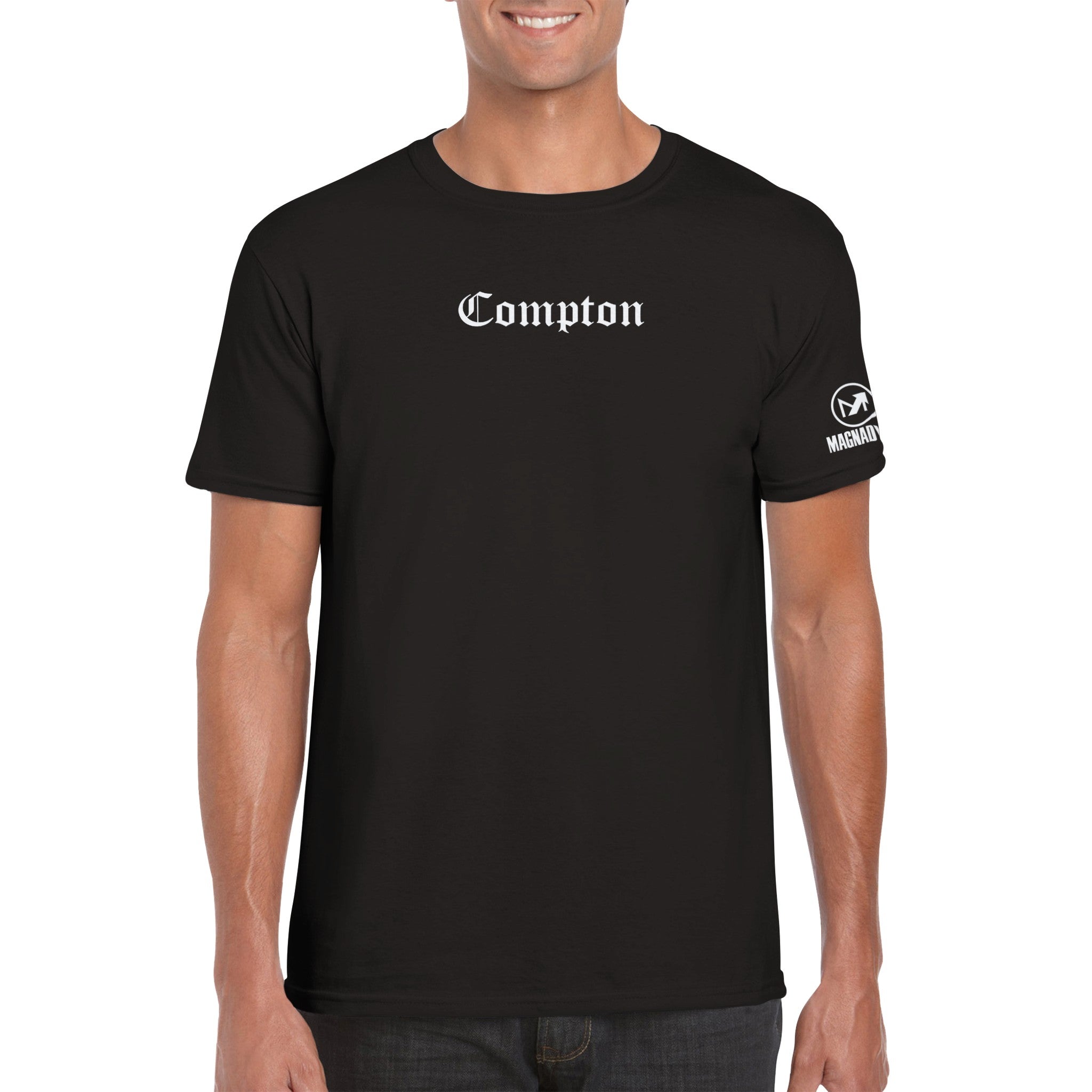 Magnedyne Compton maglietta girocollo nera L cotone unisex