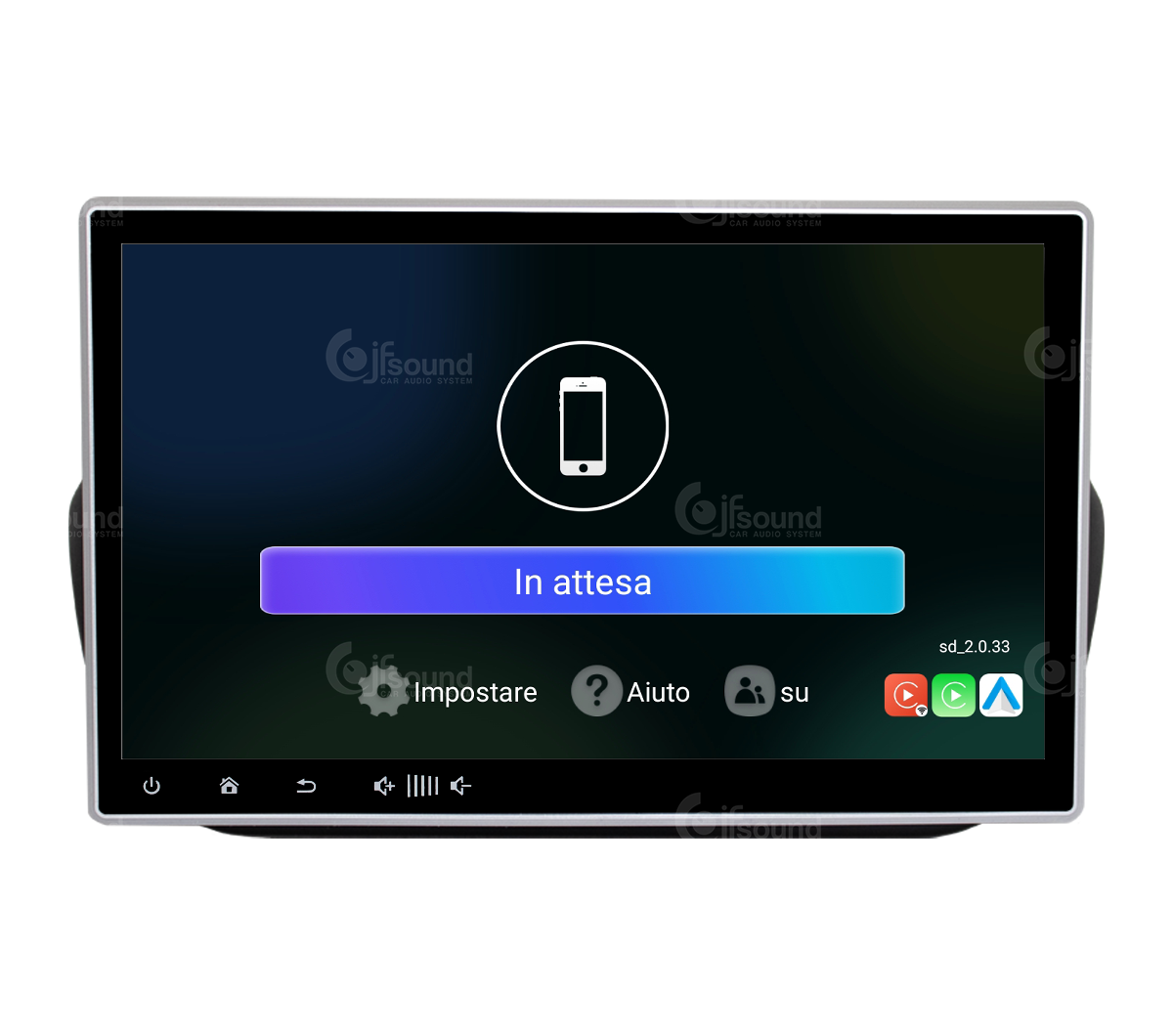 JFSound UP-PRO JF-011-UP-FF-PRO autoradio Android per Fiat Fiorino