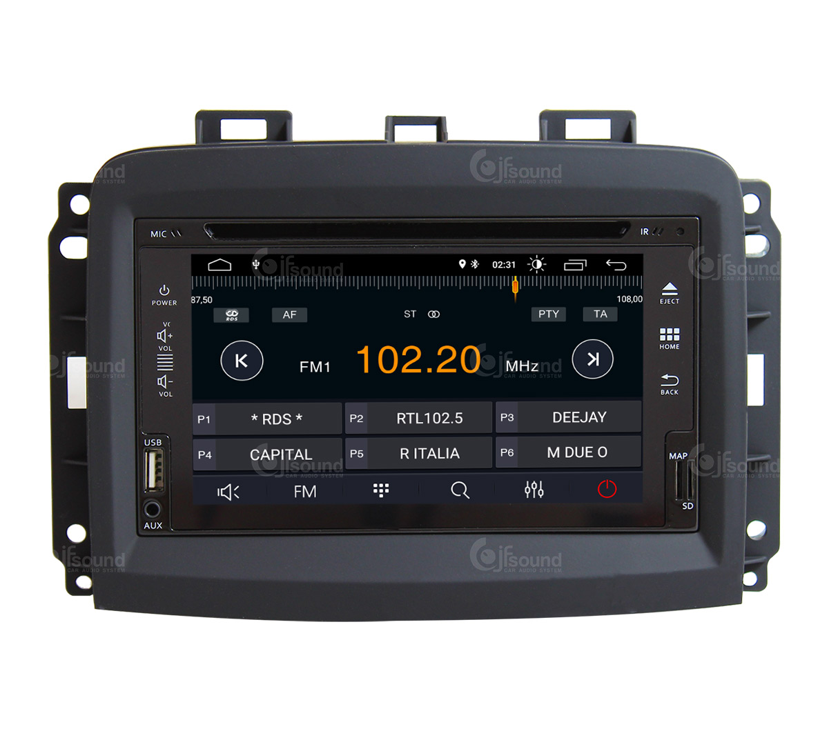 JFSound X7C-PRO JF-222-X7C-FL-PRO autoradio Fiat 500L DSP