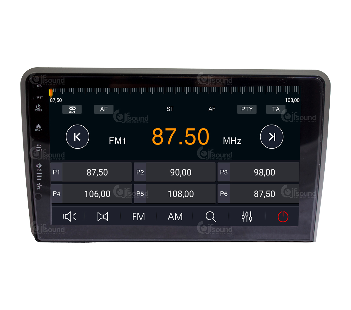 JFSound X9C-PRO JF-039A3-X9C-PRO autoradio Android Audi A3 4G DSP