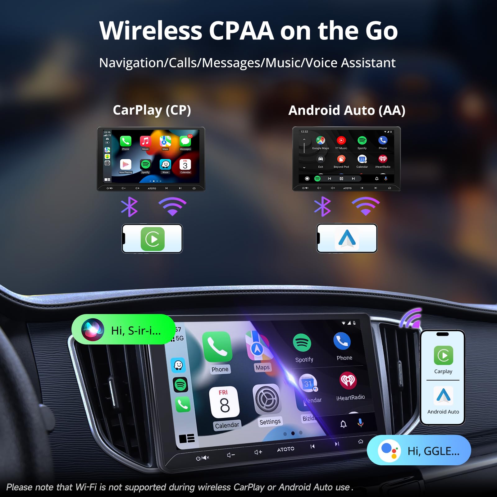 ATOTOZONE Car Stereo A5L autoradio 2 DIN 10" 2+32GB CarPlay