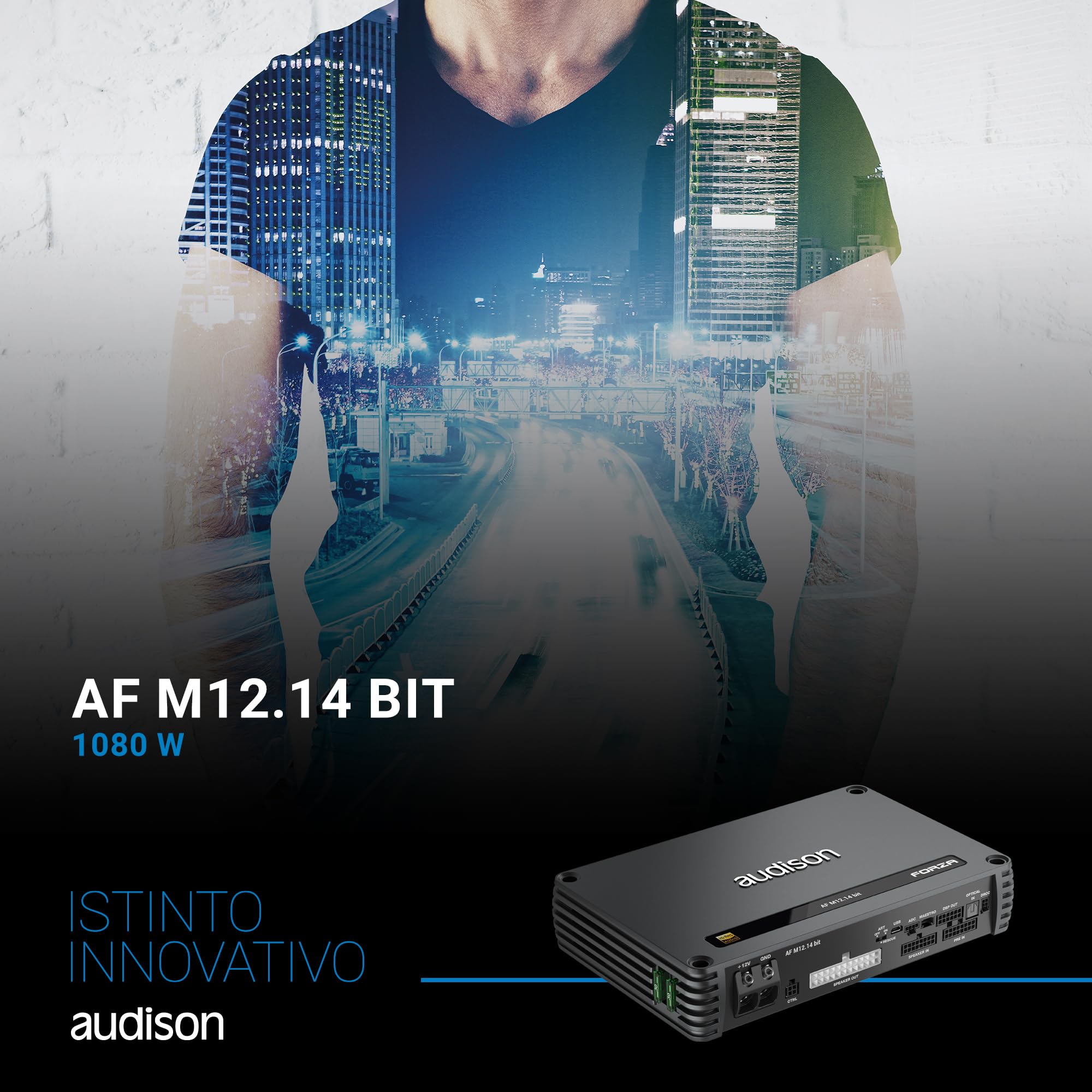 Audison Forza AF M12.14 bit amplificatore DSP 12x90W