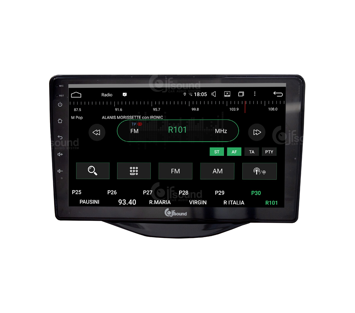JFSound UP-PRO JF-139TA-UP-PRO autoradio Toyota Aygo Citroen C1