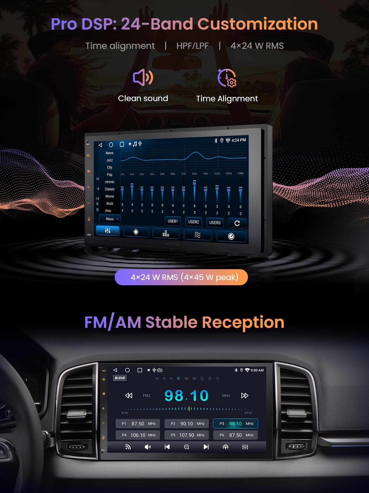 ATOTOZONE A5L autoradio Android 7" 2 DIN 2G+32G CarPlay