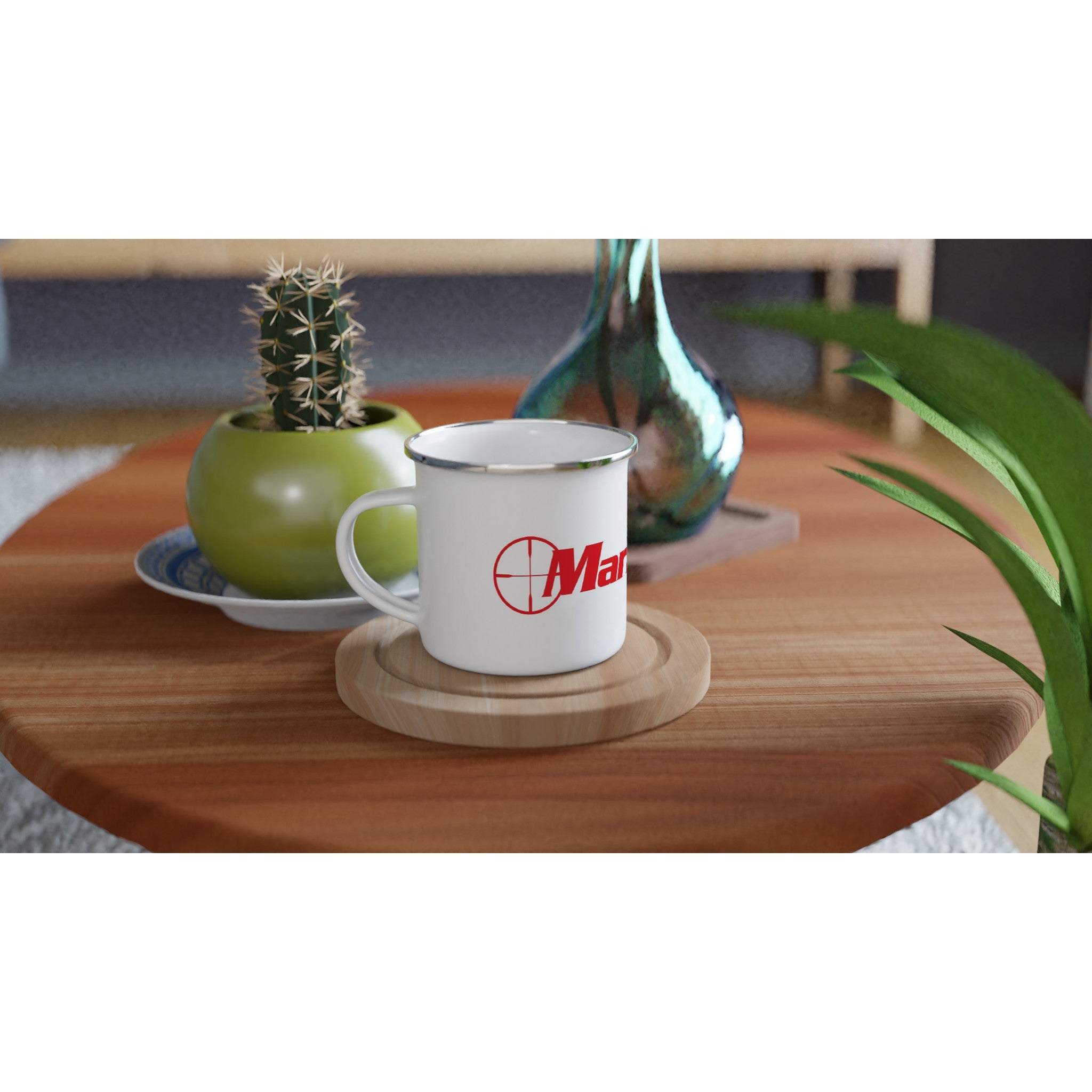 Magnadyne Marksman Tazza Smaltata 12oz Bianca Campeggio