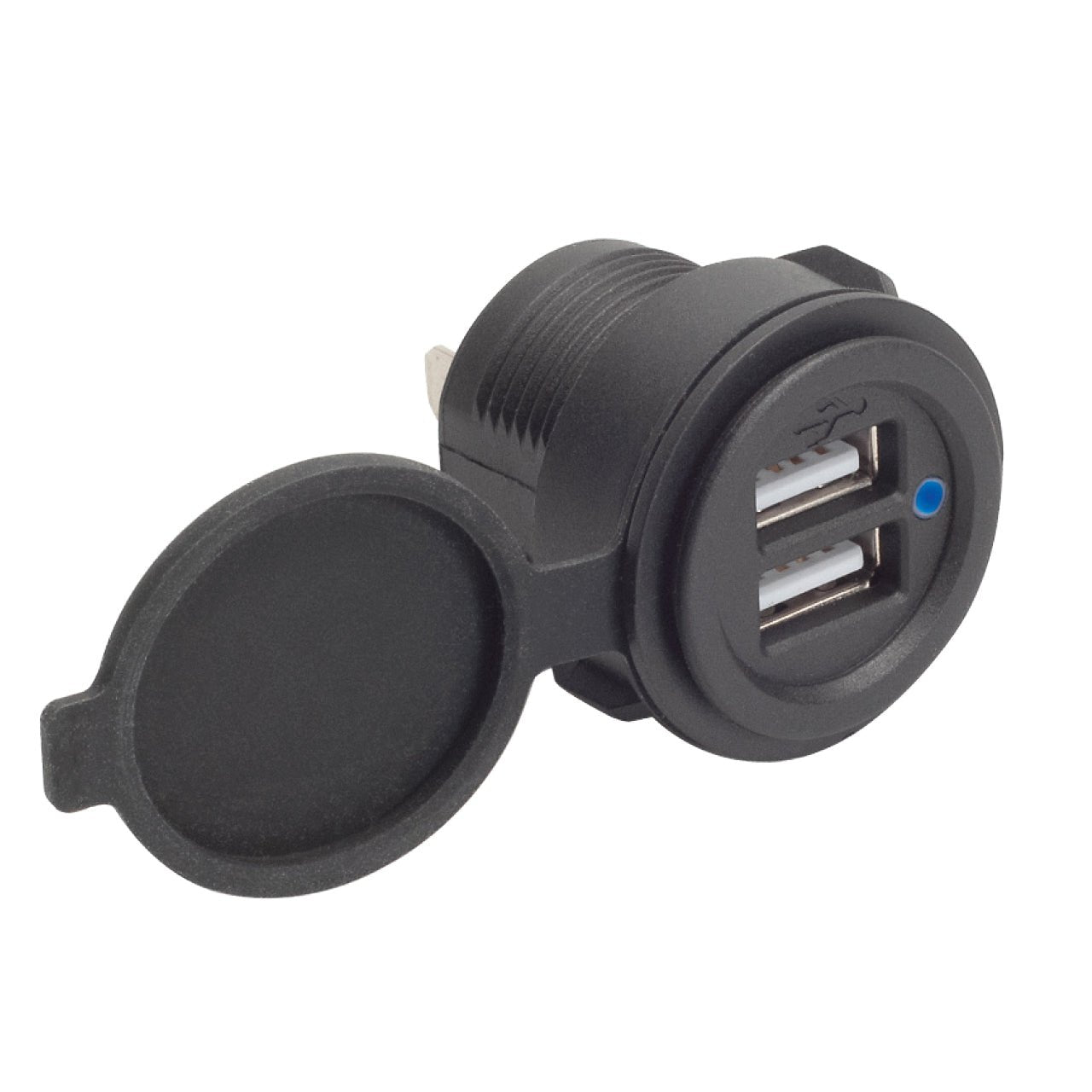 Magnedyne AUX-USB-FMD4TC Doppia Presa USB Auto 12-24V LED Blu