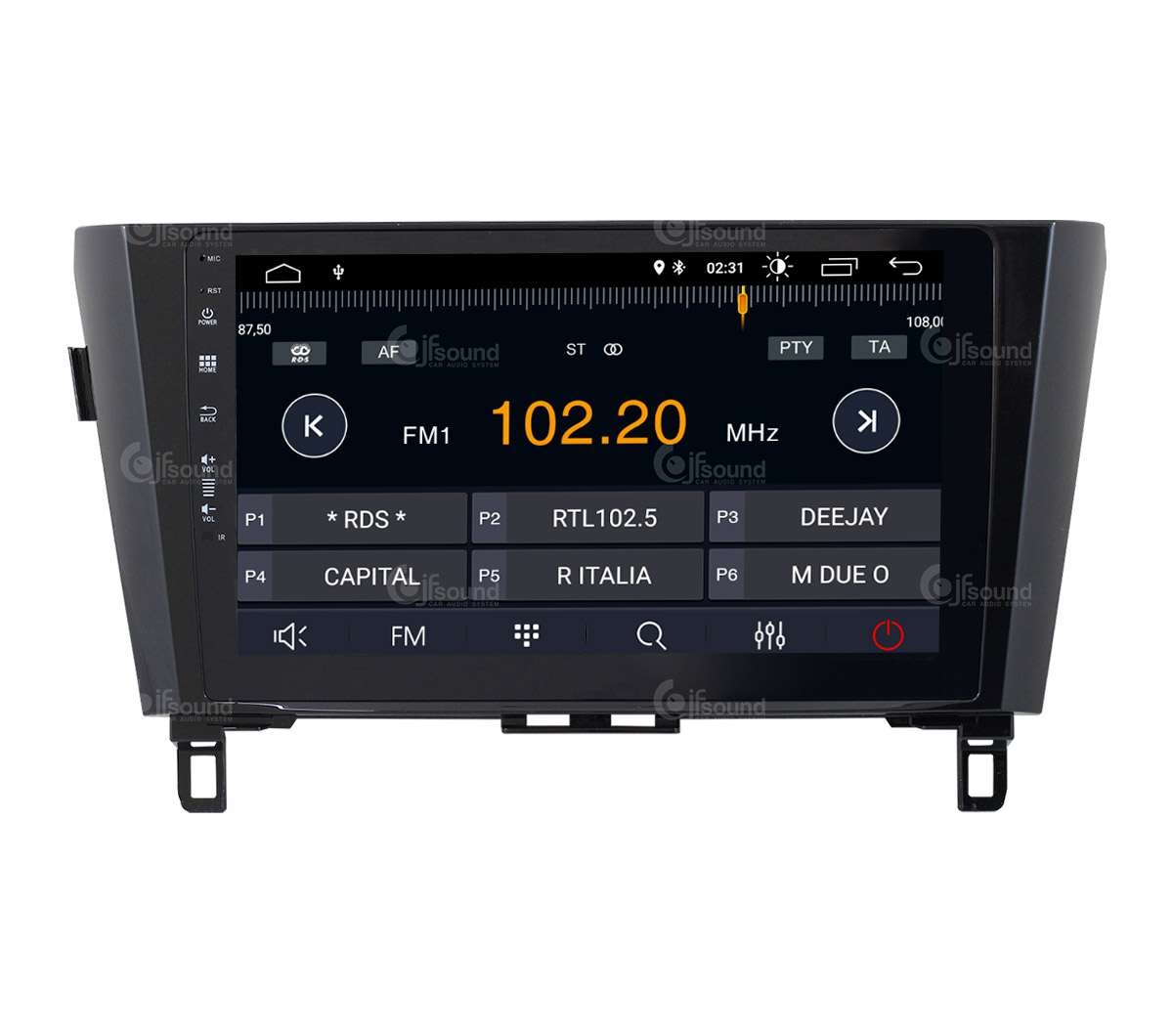 JFSound X7C-PRO JF-031NX Autoradio per Nissan Qashqai X-Trail