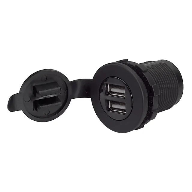 Magnedyne AUX-USB2 Doppia Presa USB Auto 5V 2.1A Nera Plancia