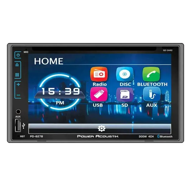 Power Acoustik PD-627B autoradio 2 DIN 6,2" DVD BT
