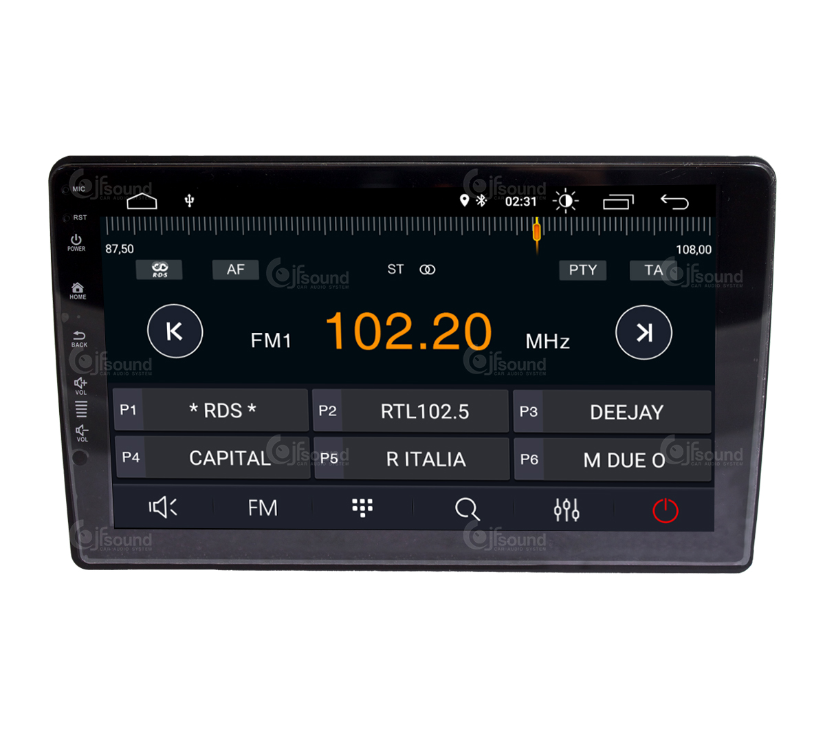 JFSound X7C-PRO JF-039A4-X7C-PRO autoradio Audi A4 con DSP